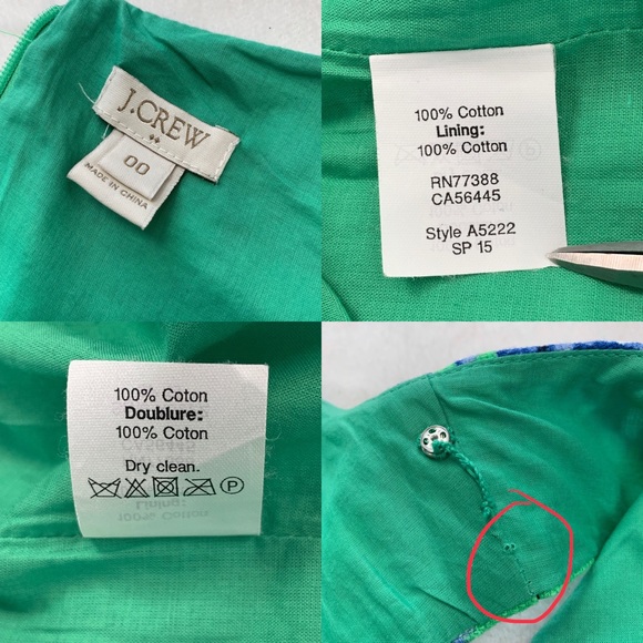 J. Crew Printed Textured Cotton Dress - Picture 8 of 8